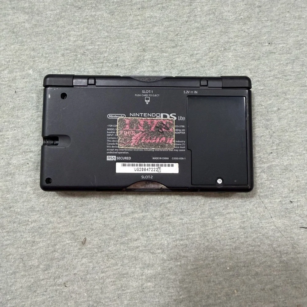 Nintendo DS Lite Crimson Red Black USG-001 Handheld Console Gaming System